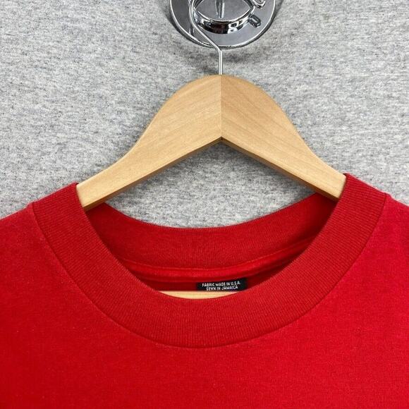 Vtg Disney Mickey Umlimited TShirt Unisex Large Red Jerry Leigh Cropped Crew - Picture 6 of 11